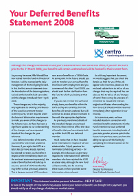 Deferred Benefits Stataments 2008